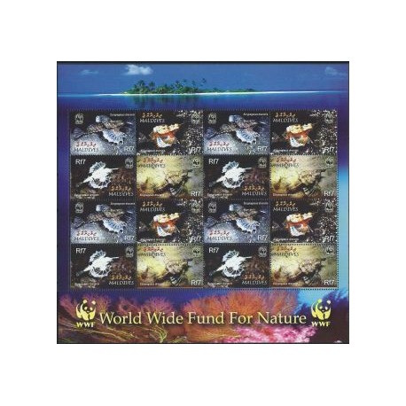 Malediwy - Nr 4407 - 10 Klb 2004r - WWF - Ryby