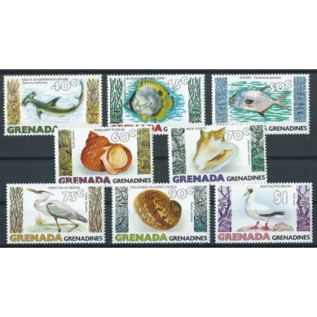 Grenada  Gr. - Nr 340 - 47 1979r - Ryby -  Ptaki -  Muszle