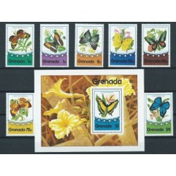 Grenada - Nr 693 - 99 Bl 47 1975r - Motyle