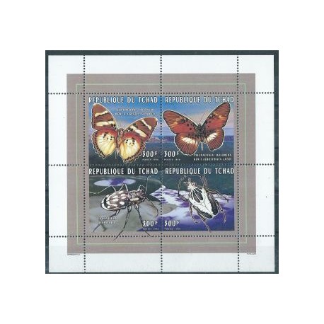 Czad - Nr 1391 - 94 Klb 1996r - Motyle -  Insekty