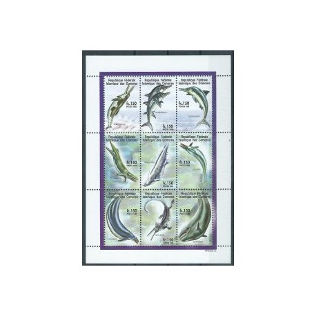 Komory - Nr 1311 - 19 Klb 1998r - Dinozaury