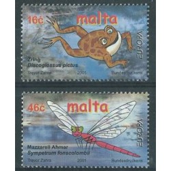 Malta - Nr 1170 - 71 2001r - CEPT - Płazy - Owady