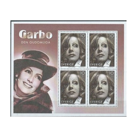 Szwecja - Bl 20 2005r - Greta Garbo