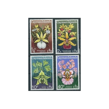 Kajmany - Nr 286 - 89  1971r - Kwiaty