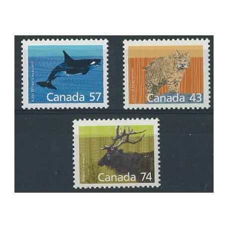 Kanada - Nr 1071 - 73 1988r - Ssaki -  Ssak morski