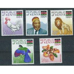 Kenia - Nr 015 - 19 1964r - Ptaki - Ssaki