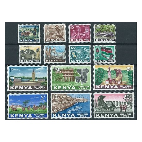 Kenia - Nr 001 - 14 1963r - Połów ryb - Krajobraz