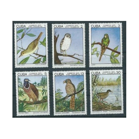 Kuba - Nr 2057 - 62 1975r - Ptaki