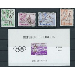 Liberia - Nr 552 - 55 Bl 16 1960r - Sport - Olimpiada