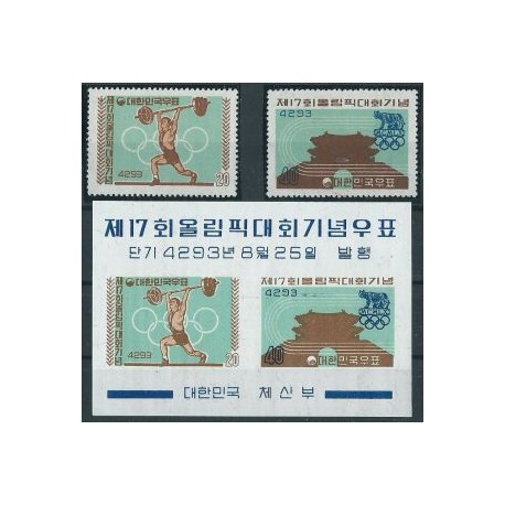 Korea S. - Nr 307 - 08 Bl 148 - 1960r - Sport - Olimpiada