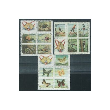 Kuba - Nr 731 - 45 1961r - Ptaki - Motyle