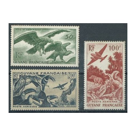 Guyana Fr  - Nr 250 - 52 1947r - Ptaki - Kol. francuskie