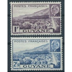 Guyana  Fr - Nr 189 - 90 1941r - Krajobrazy - Kol. francuskie