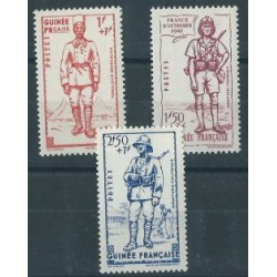 Gwinea Fr- Nr 177 - 79 1941r -  Militaria - Kolonie Fr.