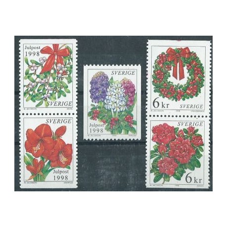 Szwecja - Nr 2084 - 88 1998r - Kwiaty