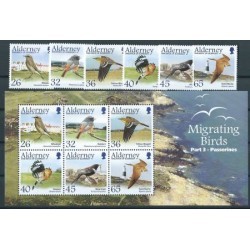 Alderney - Nr 236 - 41 Bl 15 2004r - Ptaki -  Latarnia