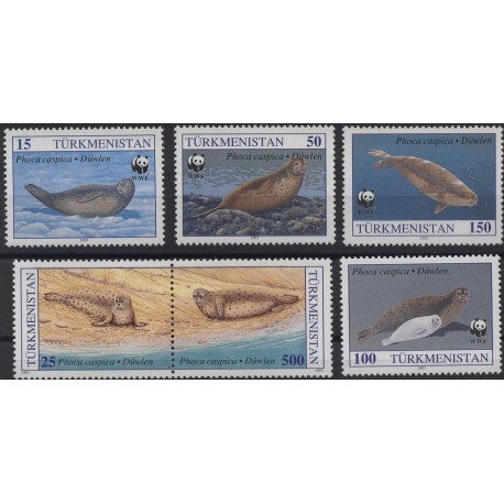 Turkmenistan - Nr 030 - 33 1993r - WWF - Ssaki morskie