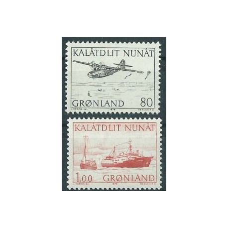 Grenlandia - Nr 098 - 99 1976r - Samolot - Marynistyka - Słania