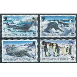 British  ANT. Territory - Nr 193 - 96 1992r - WWF - Ssaki morskie - Ptaki