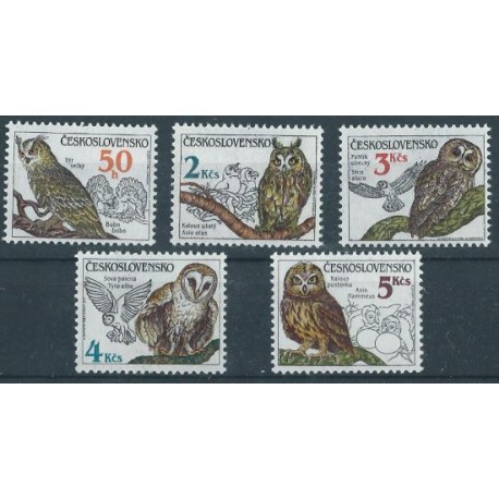 Czechosłowacja - Nr 2875 - 79 1986r - Ptaki