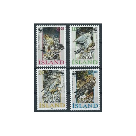 Islandia - Nr 776 - 79 1992r - WWF - Ptaki