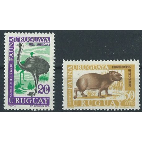 Urugwaj - Nr 1184 - 85 1970r -  Ptaki  -  Ssaki