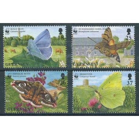 Guernsey - Nr 729 - 32 1997r - WWF - Motyle
