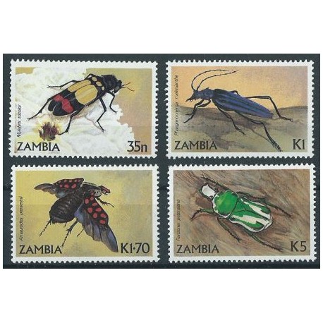 Zambia - Nr 349 - 52  1986r - Insekty