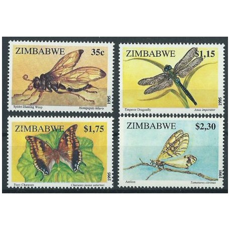 Zimbabwe - Nr 554 - 57 1995r - Owady - Motyl