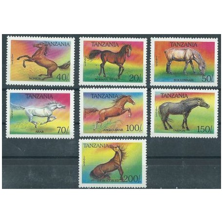 Tanzania - Nr 1677 - 83 1993r - Konie