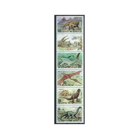 Korea N. - Nr 3209 - 13 1991r - Dinozaury