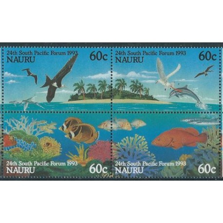 Nauru - Nr 394 - 97 1993r - Ptaki - Ryby