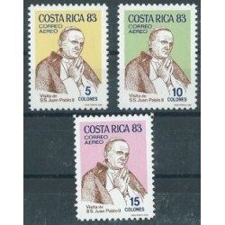 Kostaryka - Nr 1193 - 95 Chr 36 1983r- Papież