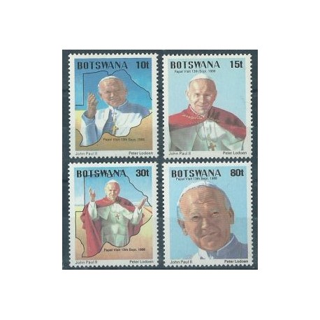 Botswana - Nr 439 - 42 Chr 111 1988r - Papież