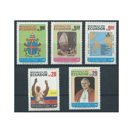 Ekwador  - Nr 1975r - 79 Chr 59 1985r - Papież