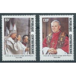 Centr. Afryka - Nr 1142 - 43 Chr 70 1985r - Papież