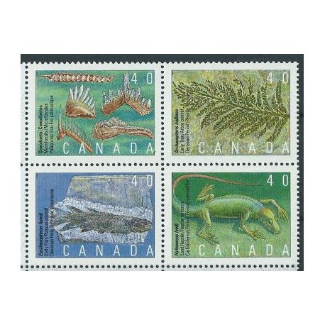 Kanada - Nr 1222 - 25 1991r - Ryby prehistoryczne