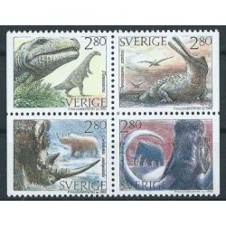 Szwecja - Nr 1738 - 41 1992r - Dinozaury