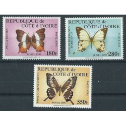 Wyspy Kości Słoniowej - Nr 1149 - 51 1995r - Motyle