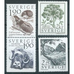Szwecja - Nr 1272 - 75 1984r - Ssaki - Kwiaty