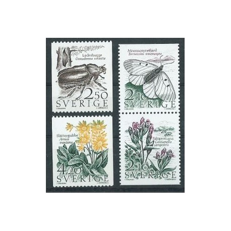 Szwecja - Nr 1423 - 26 1987r - Kwiaty - Insekty