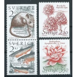 Szwecja - Nr 1322 - 25 1985r - Ryby - Ssaki - Kwiaty