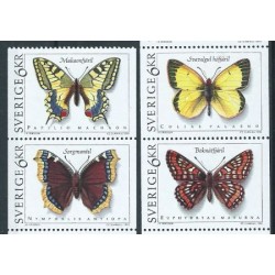 Szwecja - Nr 1774 - 77 1993r - Motyle - Słania