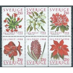 Szwecja - Nr 1643 - 48 1990r - Kwiaty