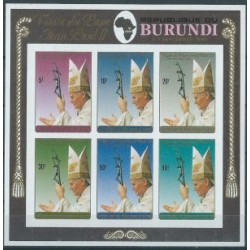 Burundi - Bl 128 B Chr 145 1990r - Papież