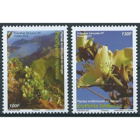 Polinezja Fr - Nr 1480 - 81 2022r - Kwiaty