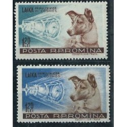 Rumunia - Nr 1684 - 85 1957r - Psy - Kosmos