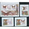 Niger - Nr 1976 - 78 Klb A Bl 133  - 135 2002r - Motyle