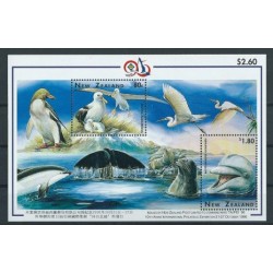 Nowa Zelandia - Bl 58 I 1996r - Ptaki - Ssaki morskie