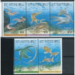 St. Kitts - Nr 367 - 71 Pasek 1994r - Dinozaury
